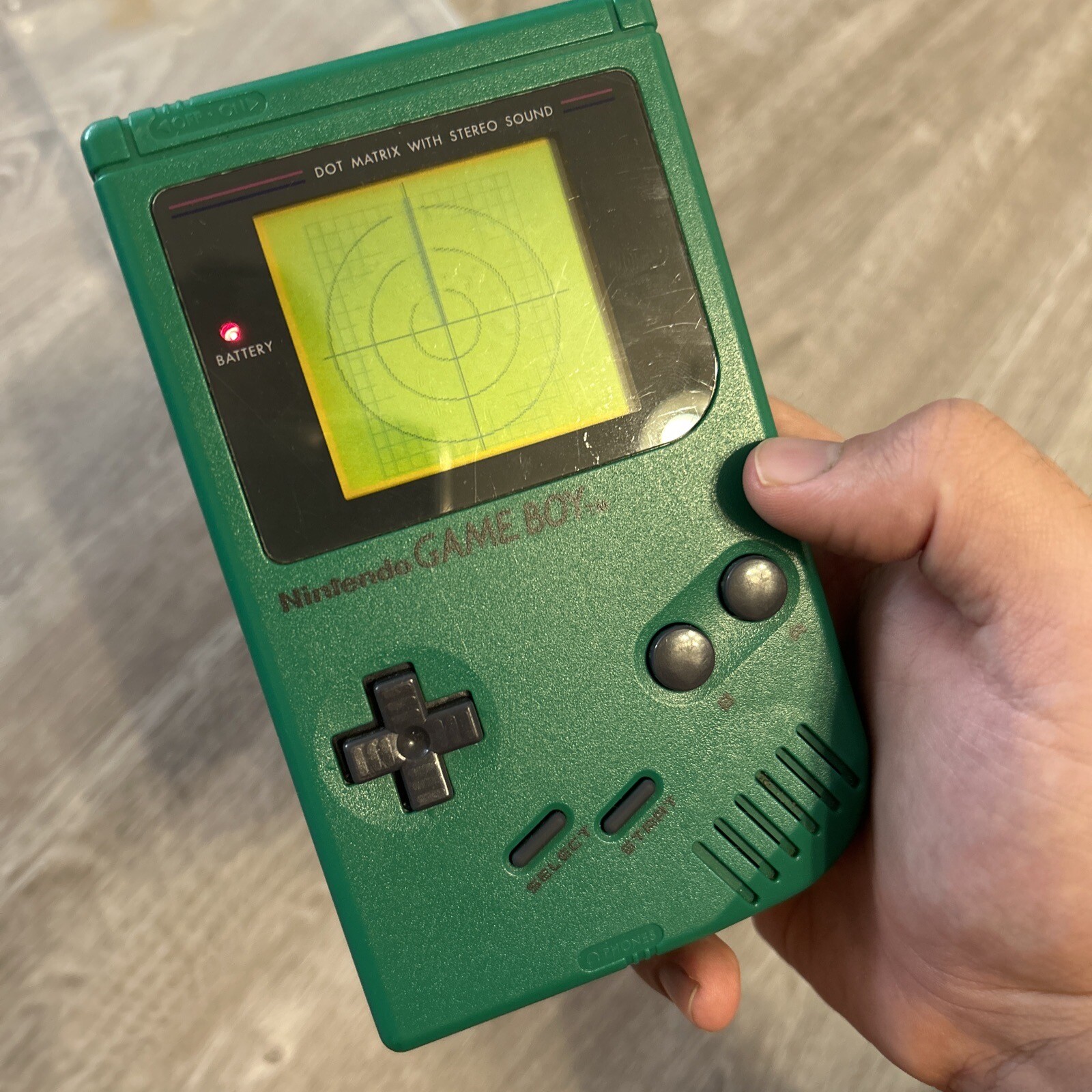 Nintendo Game Boy DMG-01 Green Original Retail Plastic Case HW-USA-3 TESTED