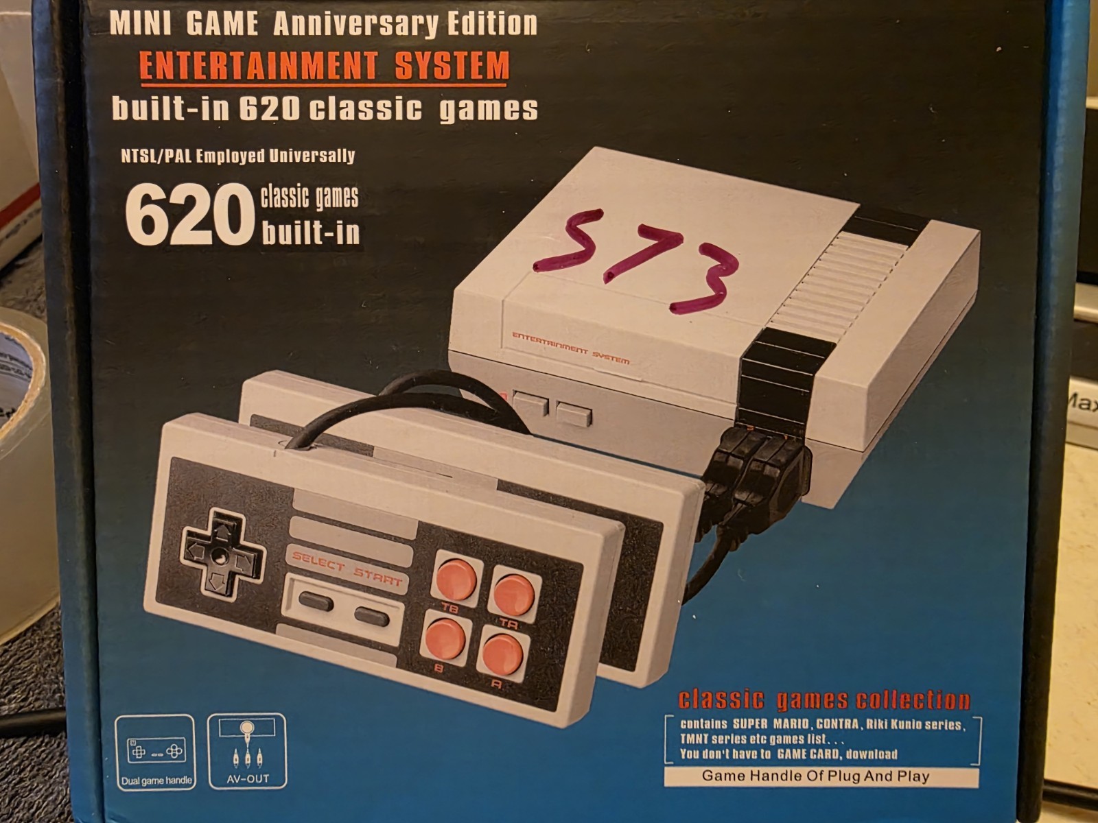 Mini Game Anniversary Edition Console 620 Games Dual Controllers AV-OUT NTSC/PA…