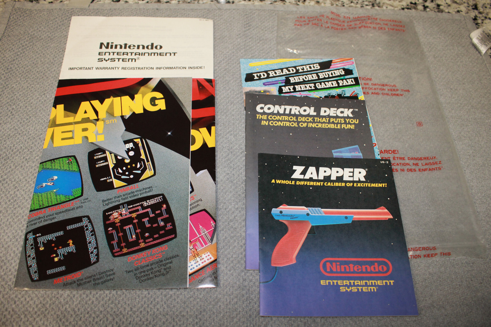 NINTENDO NES Action Set Orange Zapper With Super Mario & Duck Hunt Circa 1988
