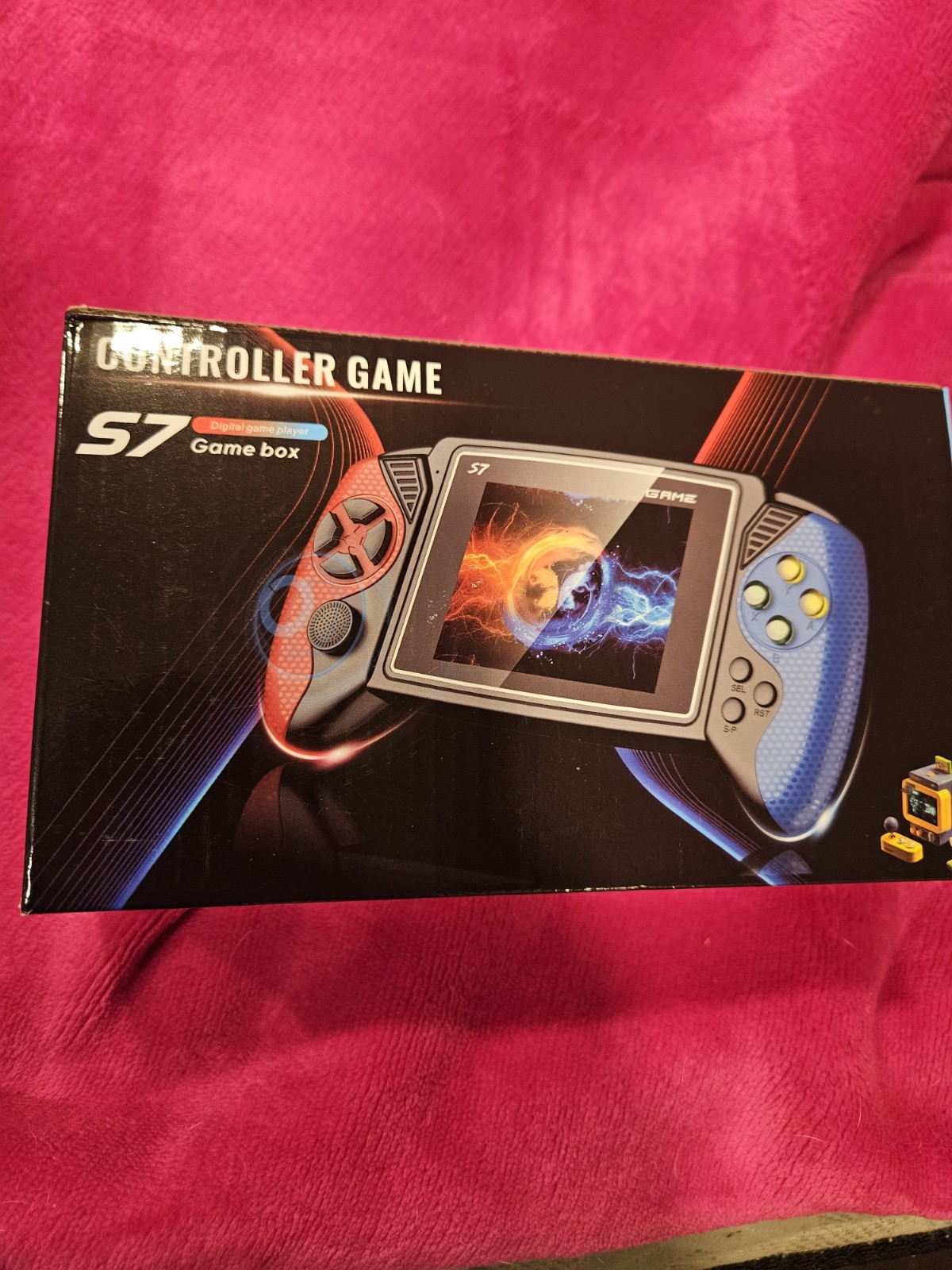 Game box S7 Handheld Game TV HD Output Rechargeable Battery Red Blue Black