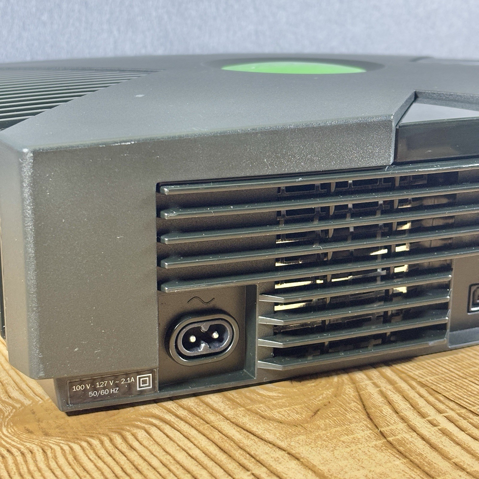 Retro Microsoft OG Xbox CONSOLE 1.0 DUKE Controller AV Cords MFG 2002-3-20 READ