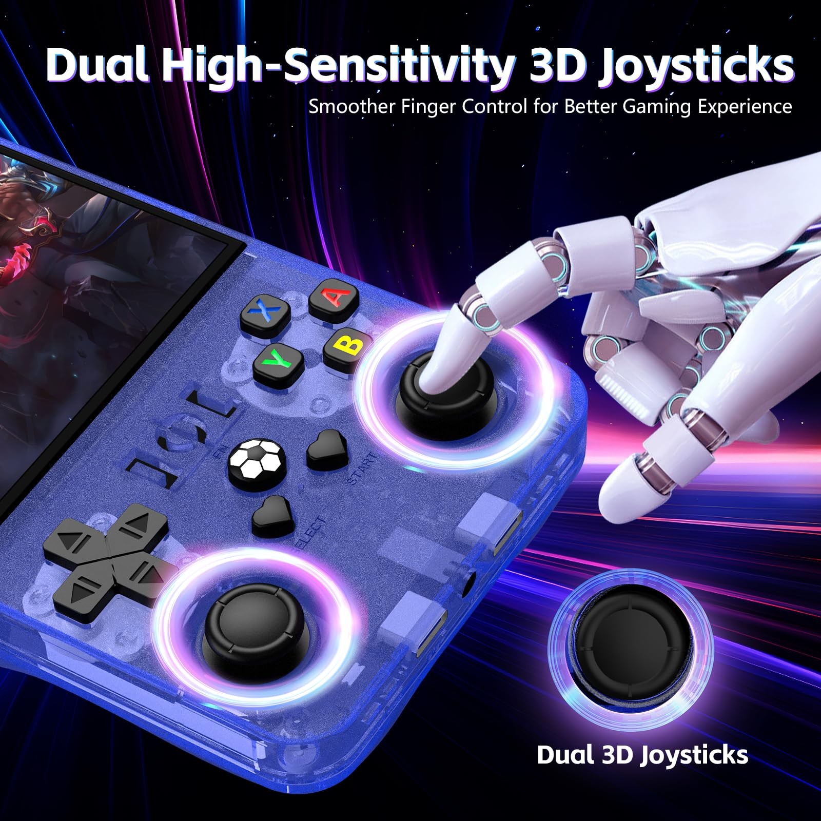 R36MAX Retro Handheld Game Console, Portable Retro Gaming Console 4.0” IPS H…