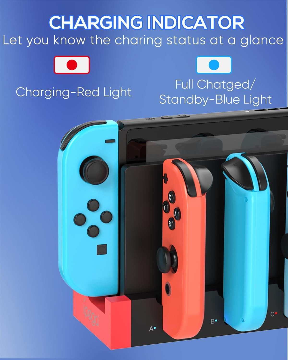 Switch 1 & Switch OLED Controller Charger Dock, Charging Dock for Switch OLED,