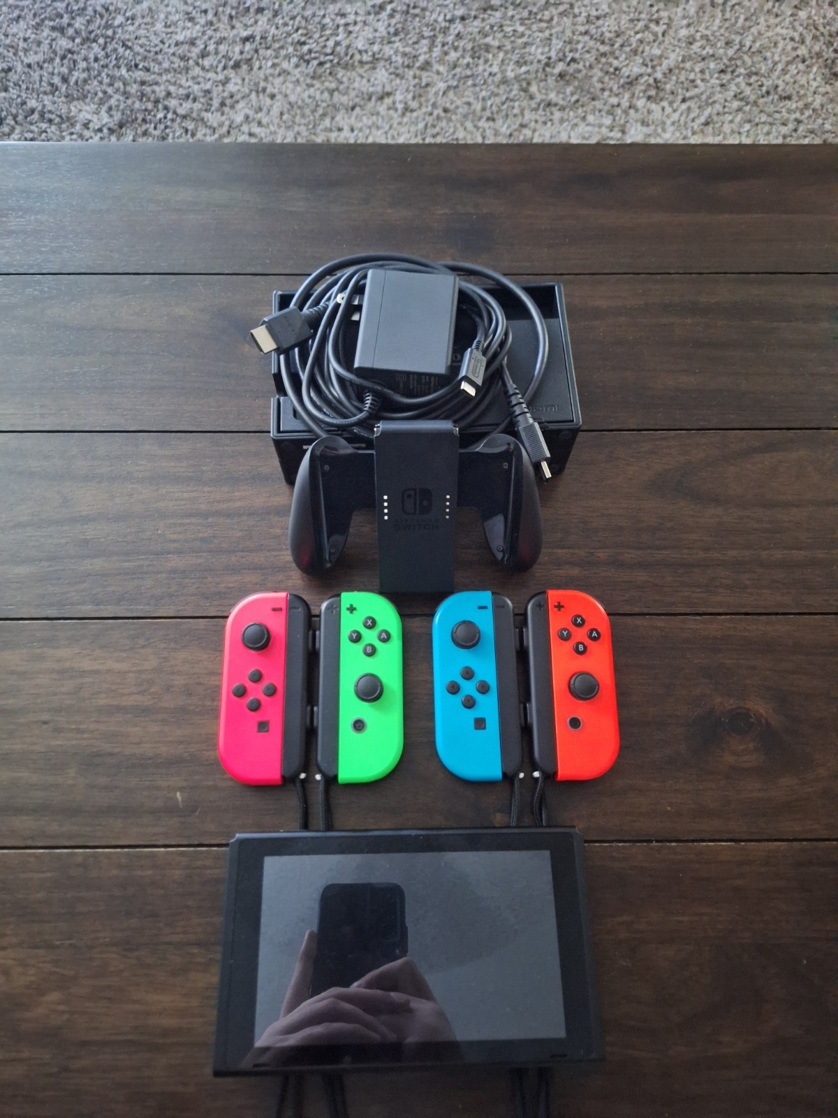 Nintendo Switch 1- Handheld 32GB System – Blue & Red And Pink & Green Joycon