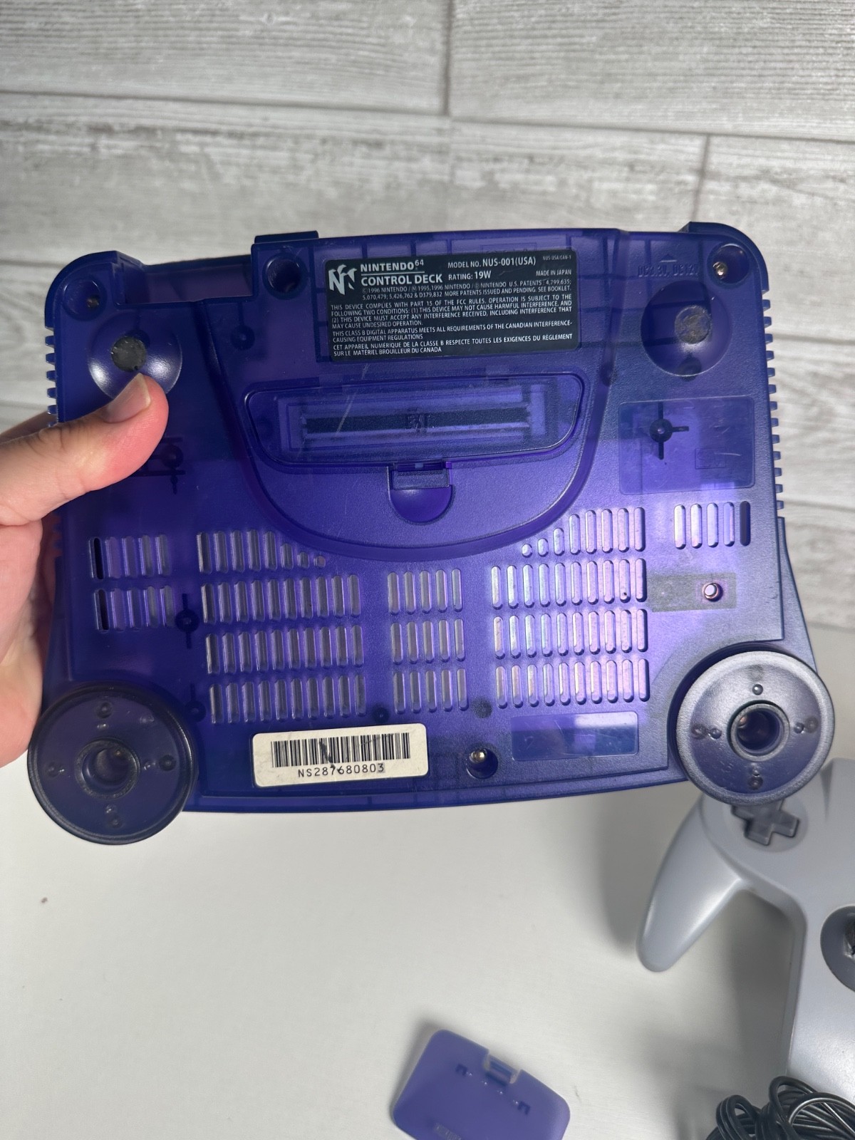 N64 Console Grape Purple With Memory Expansion Pack & Controller Tested Nintendo
