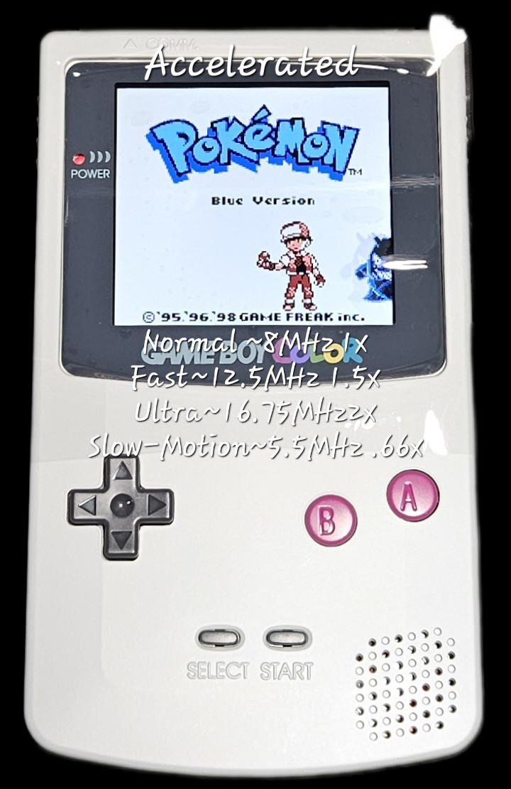 Nintendo Gameboy Color Accelerated & Amplified DMG Version Q5 IPS w OSD Menu