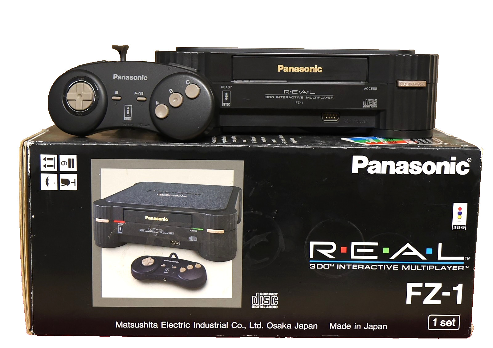 Panasonic FZ-1 REAL 3DO Console – Black 🌟 [Console, Controller, Box] TESTED ✅