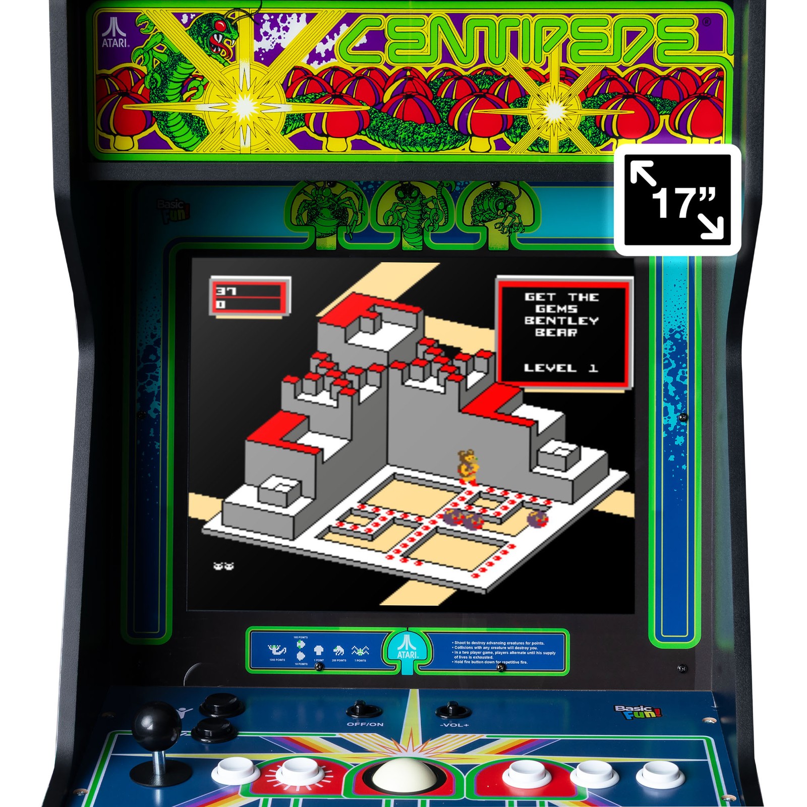 Arcade Classics Atari Ultra Series Arcade Game Cabinet w/17″ Screen (For Parts)