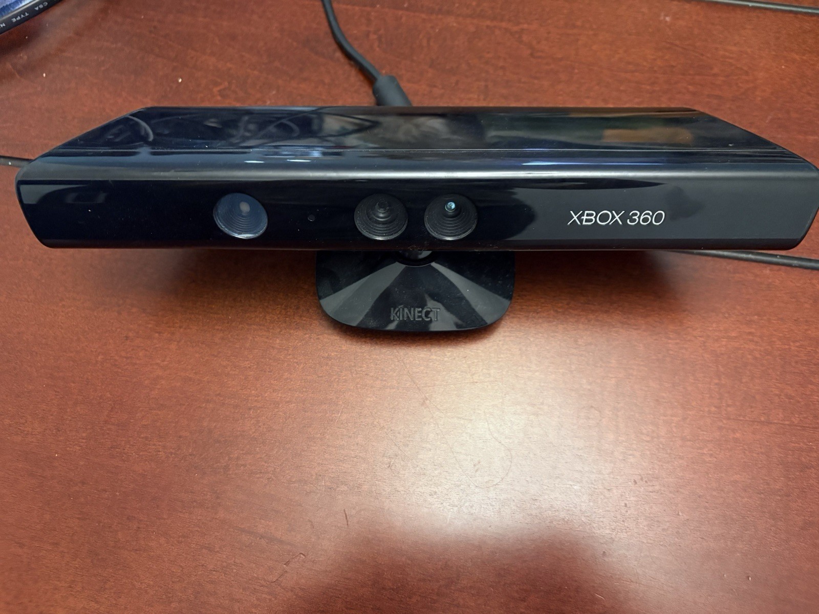 Microsoft Xbox 360 Black Console with Kinect, HDMI, and Two Controllers