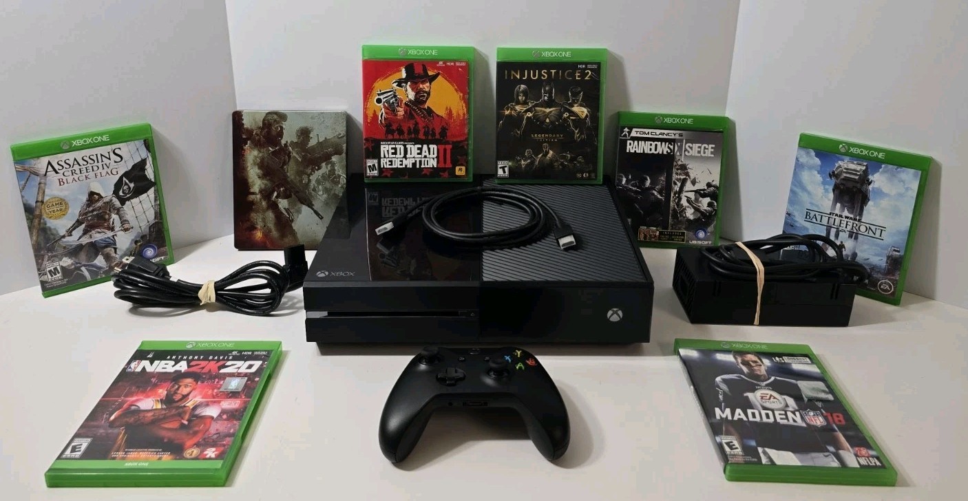 Xbox One Console Bundle & 8 Games! CLEAN/TESTED! GAMEPASS READY! SHIPS FREE 🔥