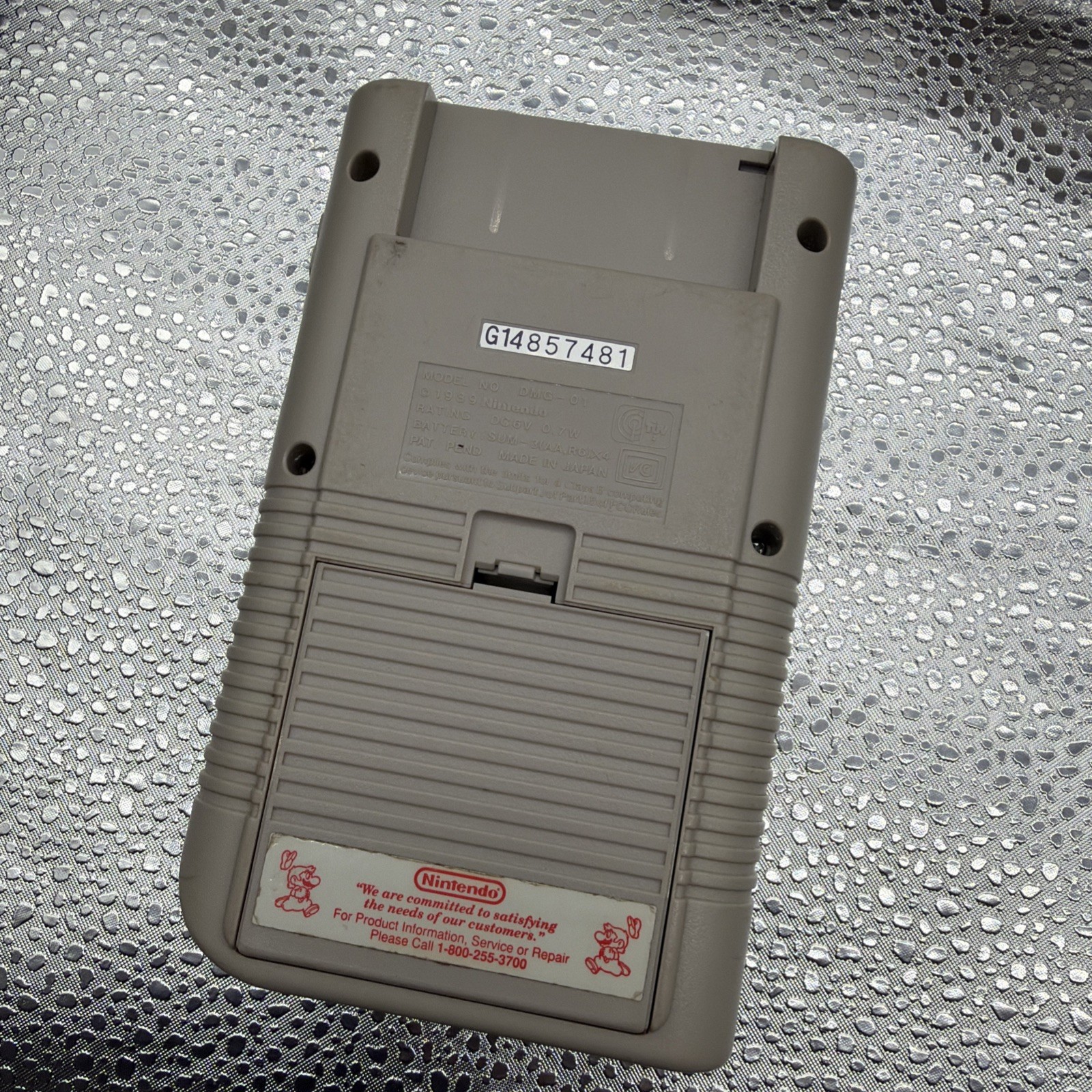 Nintendo Game Boy With Hard Plastic Case Light Boy Battery & Cleaner Not Tested