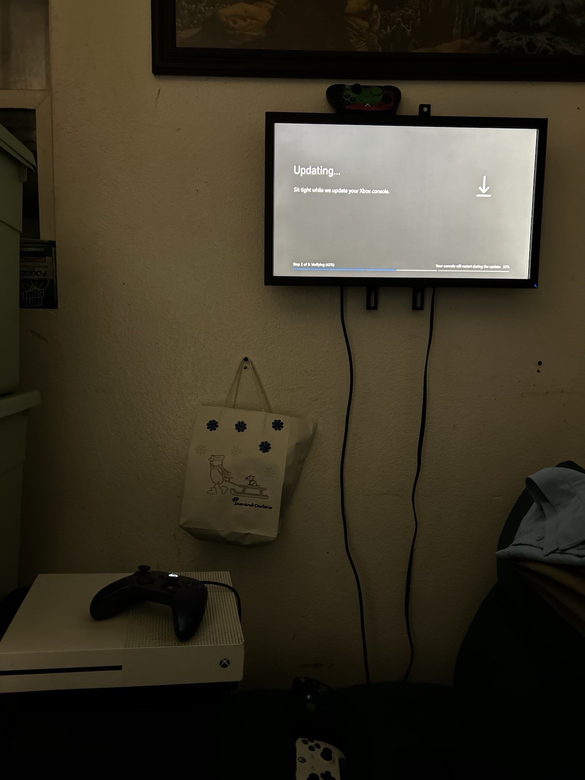 Microsoft Xbox One S White Console Wi-Fi HDMI USB-A with Controllers