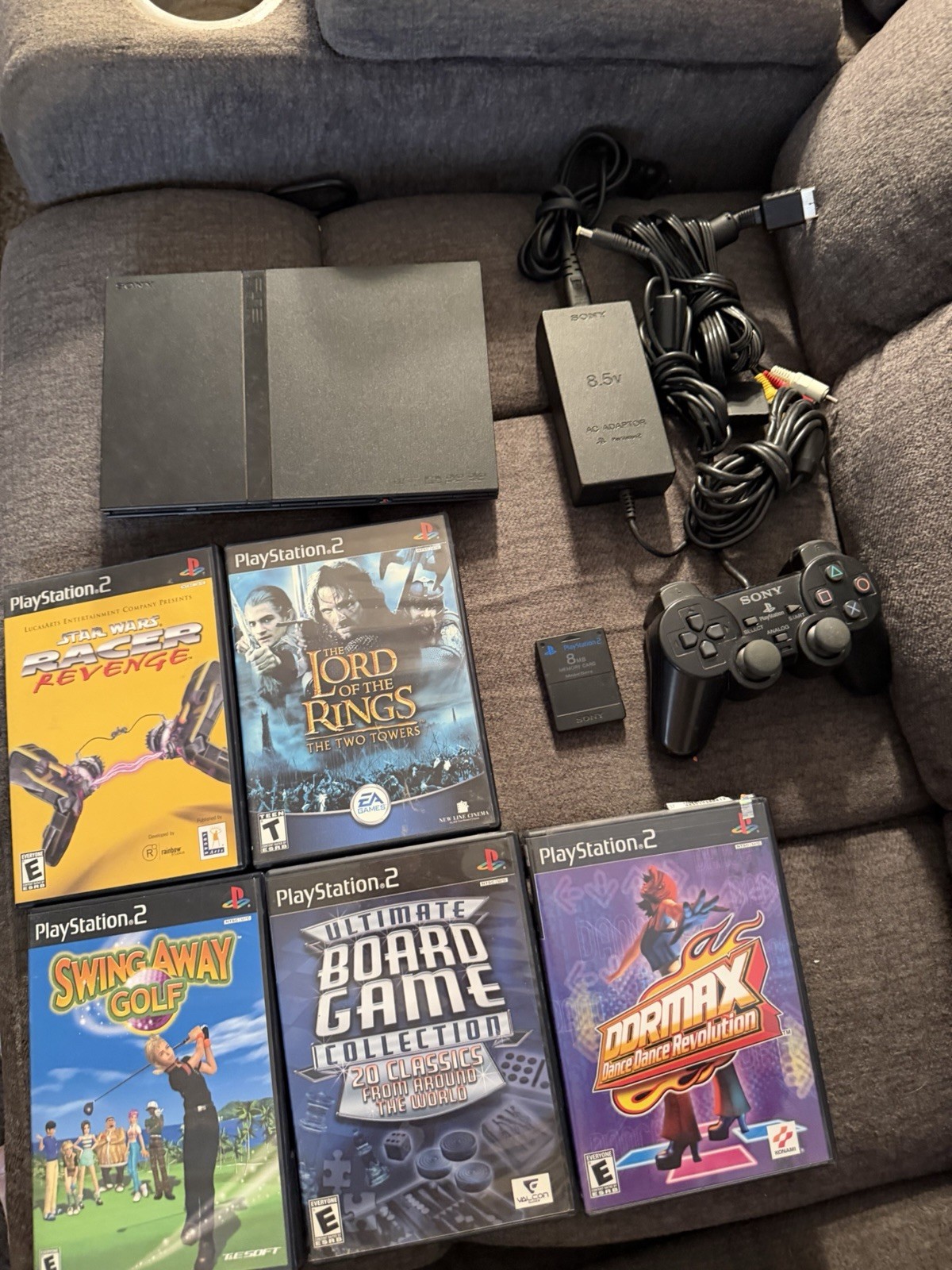 Sony PlayStation 2 Slim Console – Black With Games