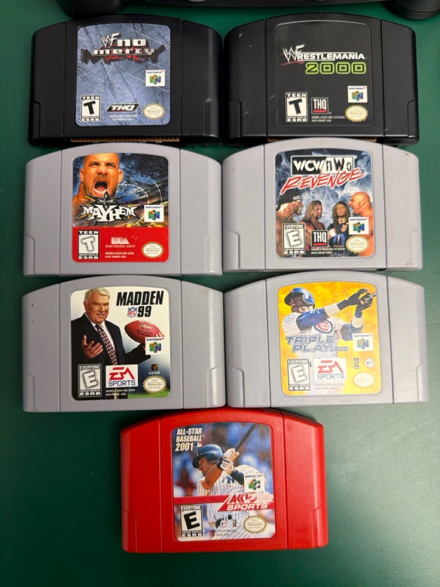 Nintendo 64 Console Bundle w/ Red Memory Expansion 2 OEM Controller (EZ5002294)