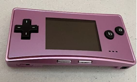 Nintendo Game Boy Micro Purple with AC Charger — GOOD Condition — US Seller