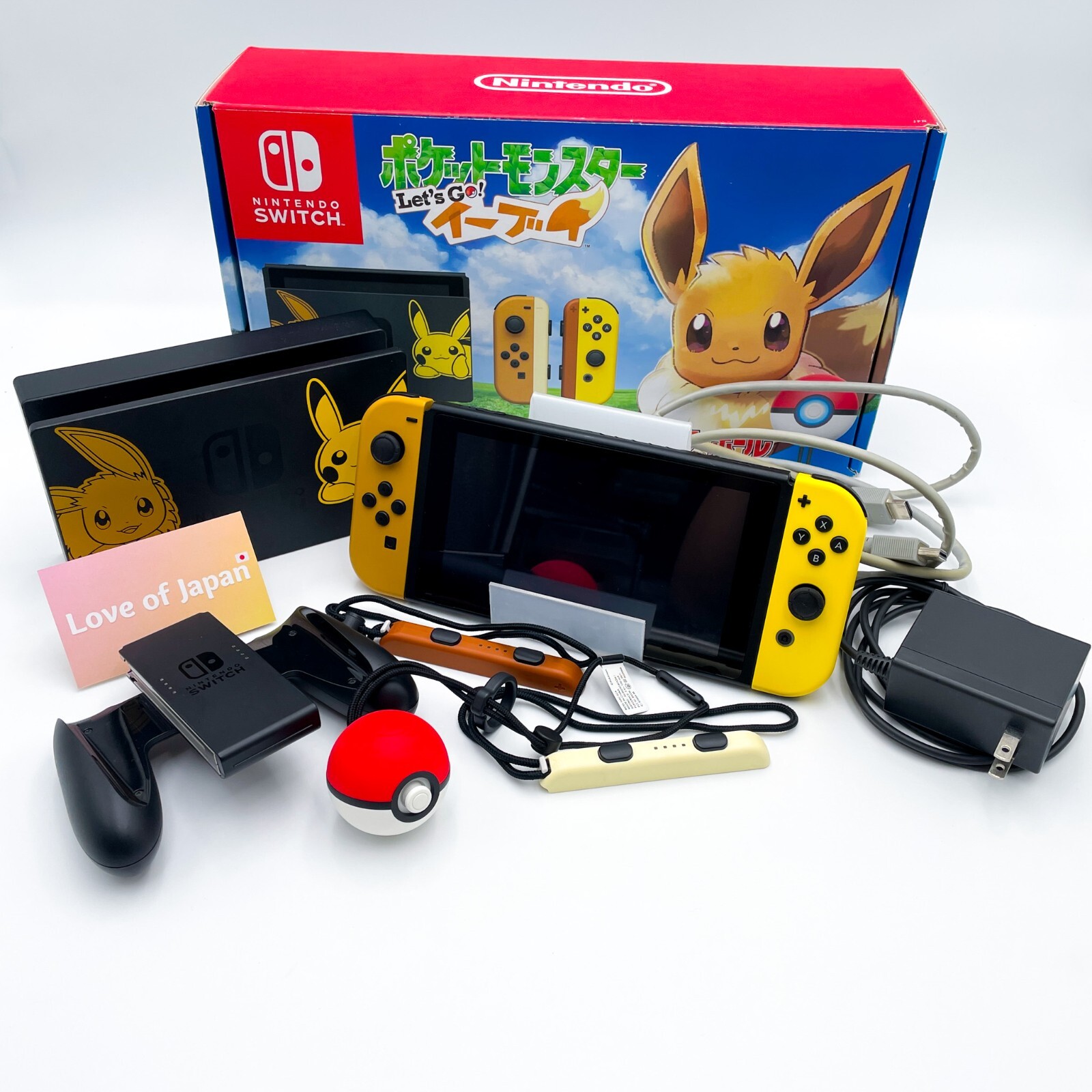 Nintendo Switch Console Eevee Limited Edition Pokemon Let’s Go Set Working
