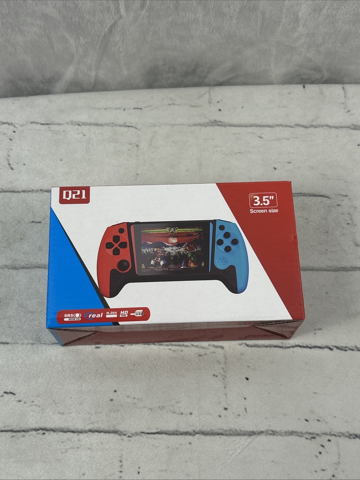 Q21 All Red Handheld Game Console, 500 Retro preloaded games, 3.5″ HD Screen