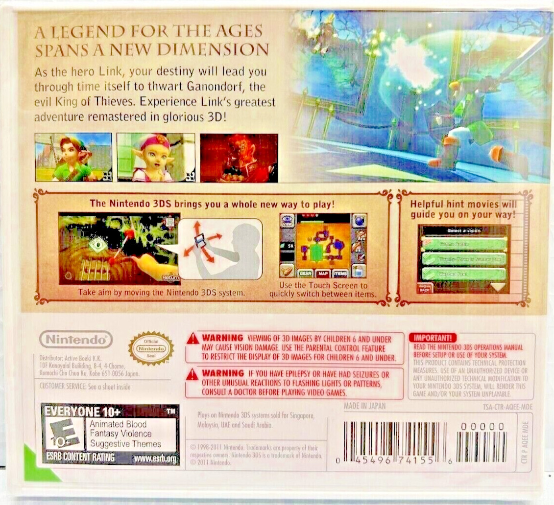 The Legend of Zelda: Ocarina of Time 3D & Majora’s Mask 3D 3DS Brand New Bundle
