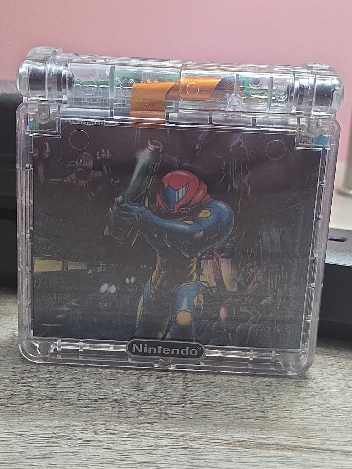Nintendo gameboy advance sp Metroid Themed Shell Brighter Screen Type C Charging