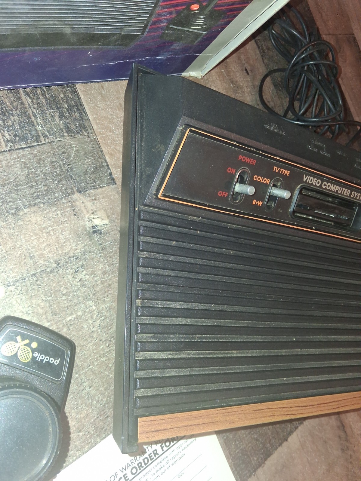 Vintage Atari 2600 Video Computer System 1984 Untested w/Box Paddles Read