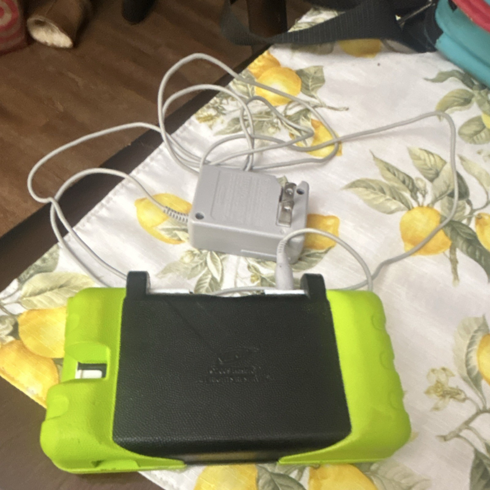 Nintendo DS Black Green Handheld Console TWL-001 with Nerf Case and Charger