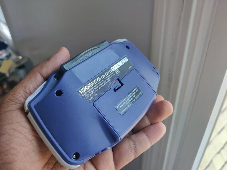 Gameboy Advance Solid indigo Blue IPS V2 MOD 10 Level Brightness Level