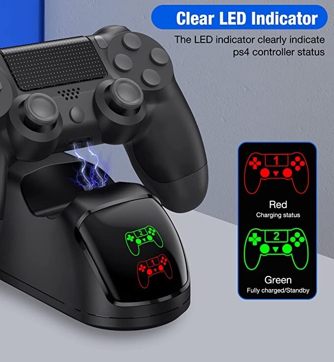 PS4 Controller Charger Charging Station USB Playstation4 /PS4/PS4 Slim/PS4 Pro