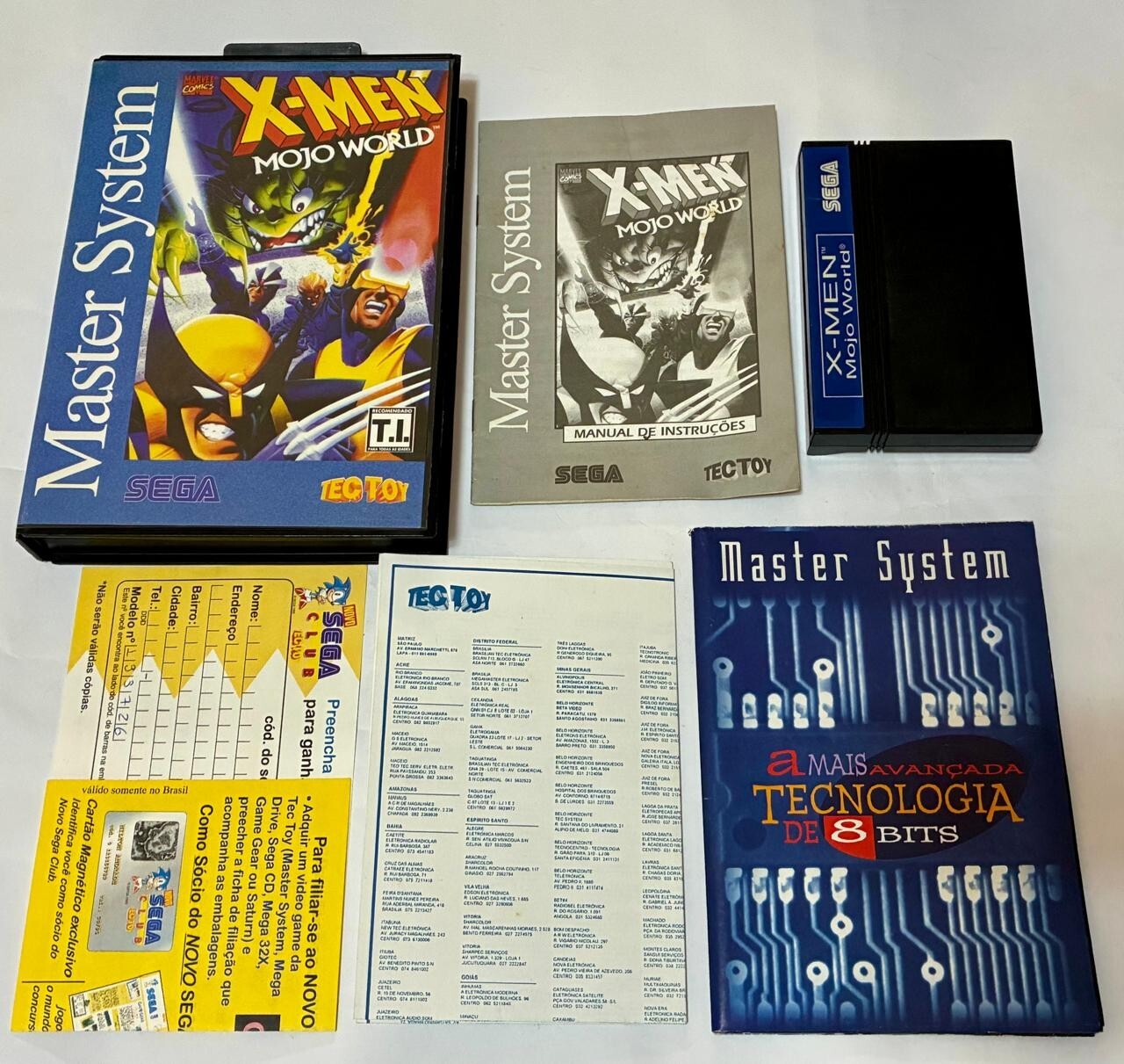 Sega Master System Tectoy : X Men Mojo World Complete box manual Exclusice game