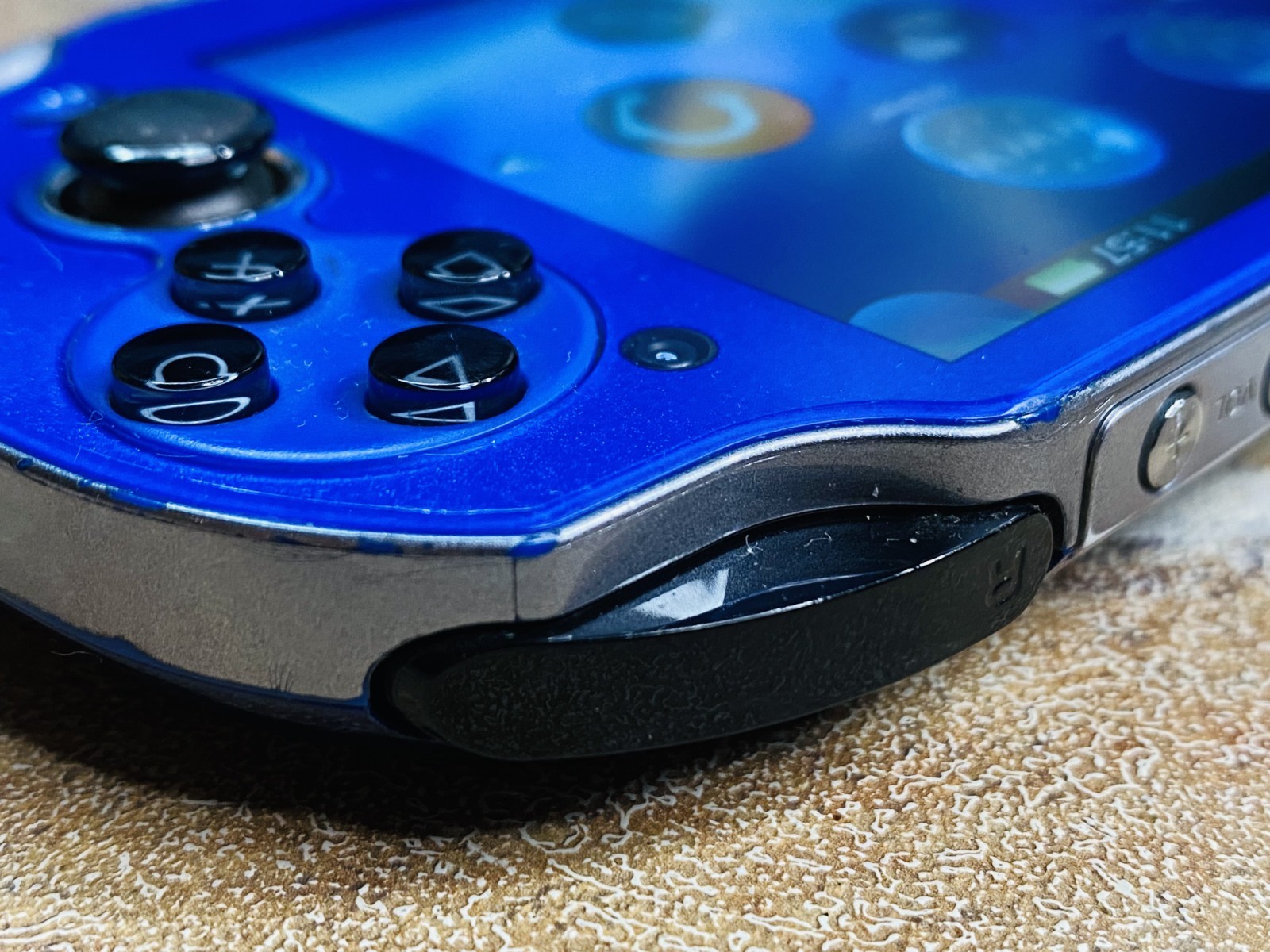 SONY PS Vita PCH-1000 Sapphire Blue ZA04 Playstation Charger 8GB Tested No.2D P