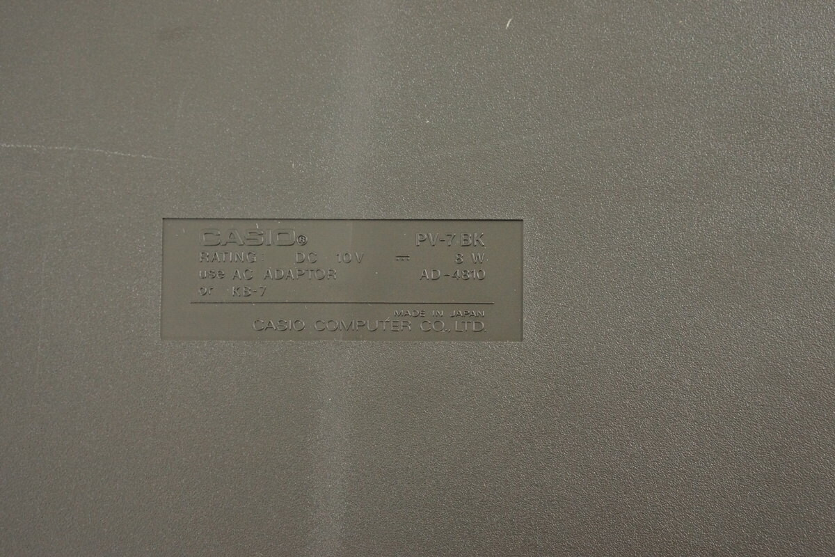 CASIO MSX Personal Computer PV-7 Tested MSX0817
