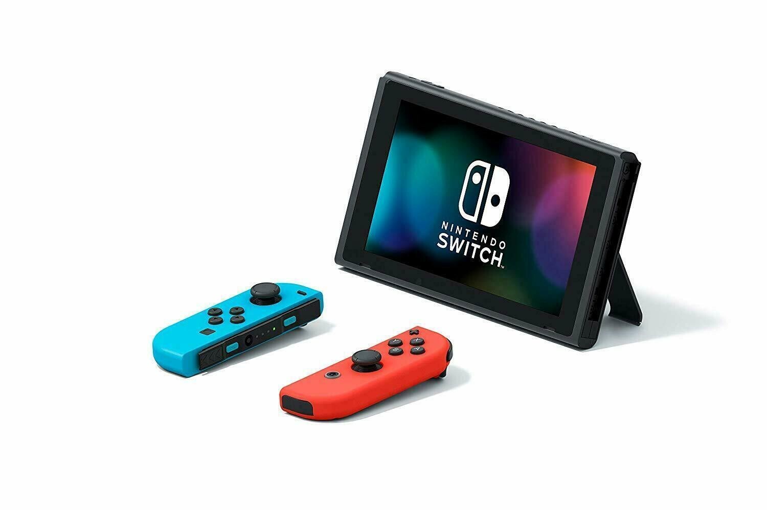 Nintendo Switch Neon Red Blue + Super Mario Galaxy 1&2 ⭐ 2-Game Console Bundle