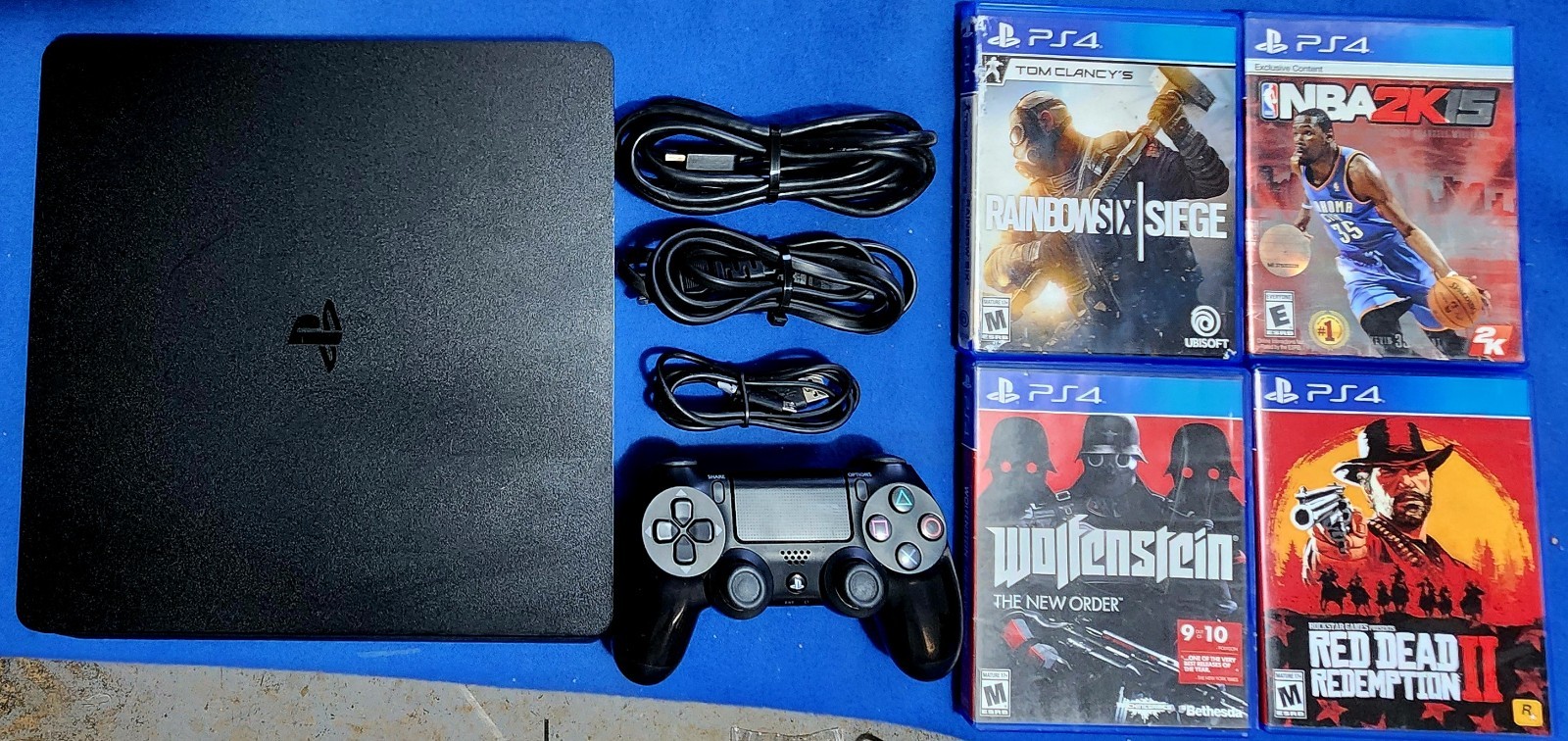 Sony PlayStation 4 Slim 500GB CUH-2015A -1 Controller-4 Games-tested-working
