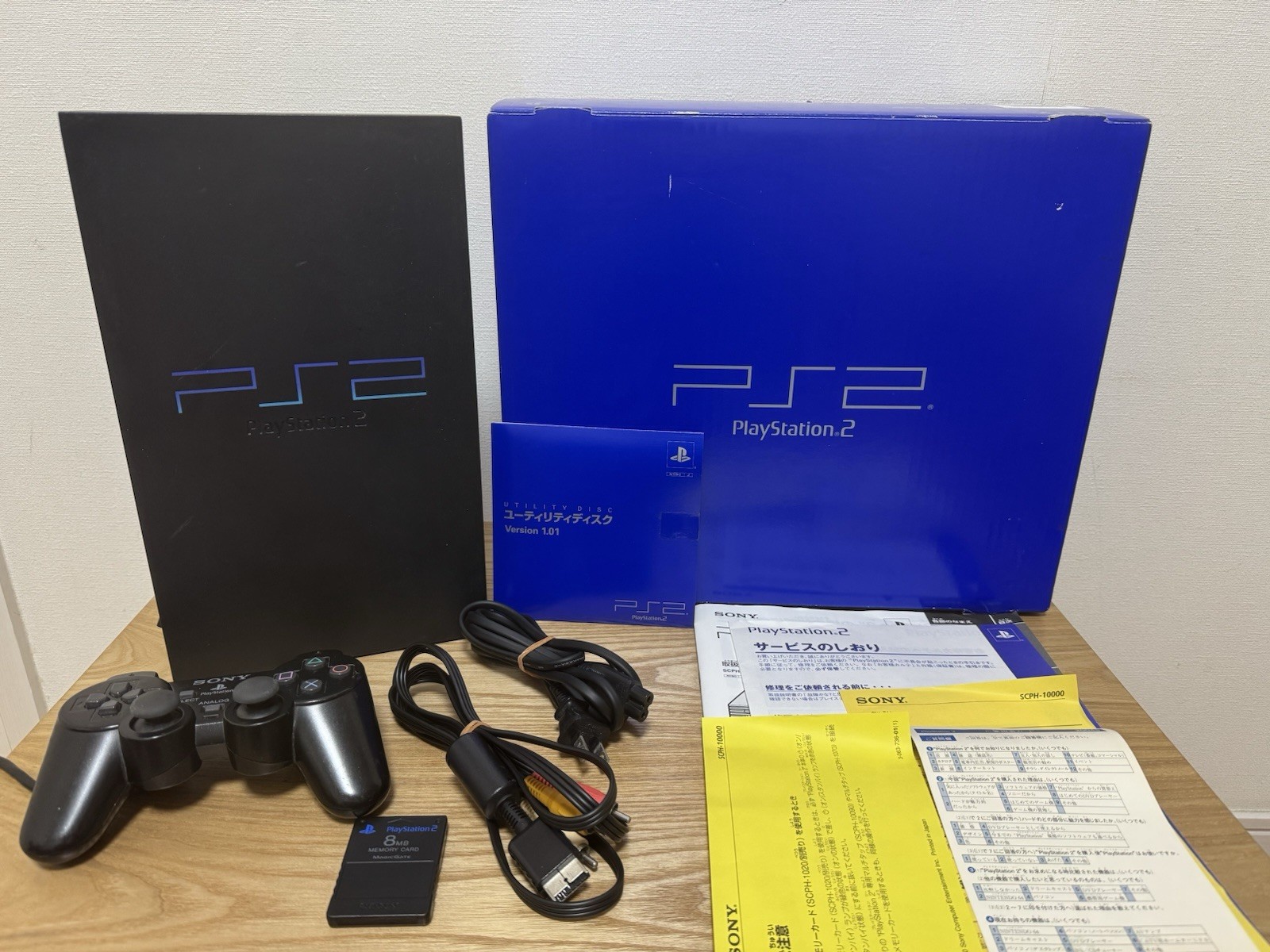 Sony PlayStation 2 PS2 Consoles SCPH-10000 Black Boxed NTSC-J Japan Tested FS
