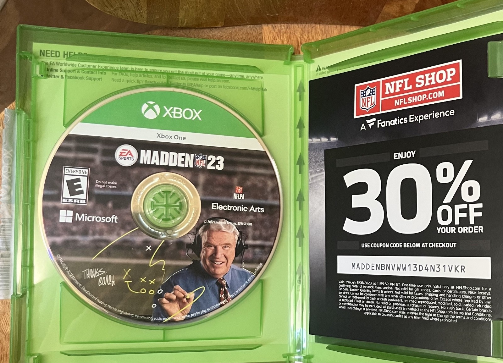 Xbox One 1540 500GB Black Console Bundle/Cords Madden 21/22/23