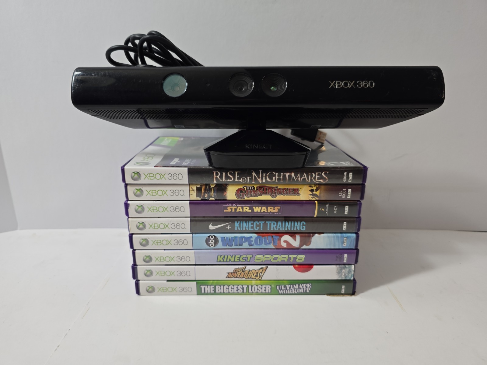 Xbox 360 Kinect Bundle With 8 Games! ALL GAMES TESTED! SHIPS FREE 🔥