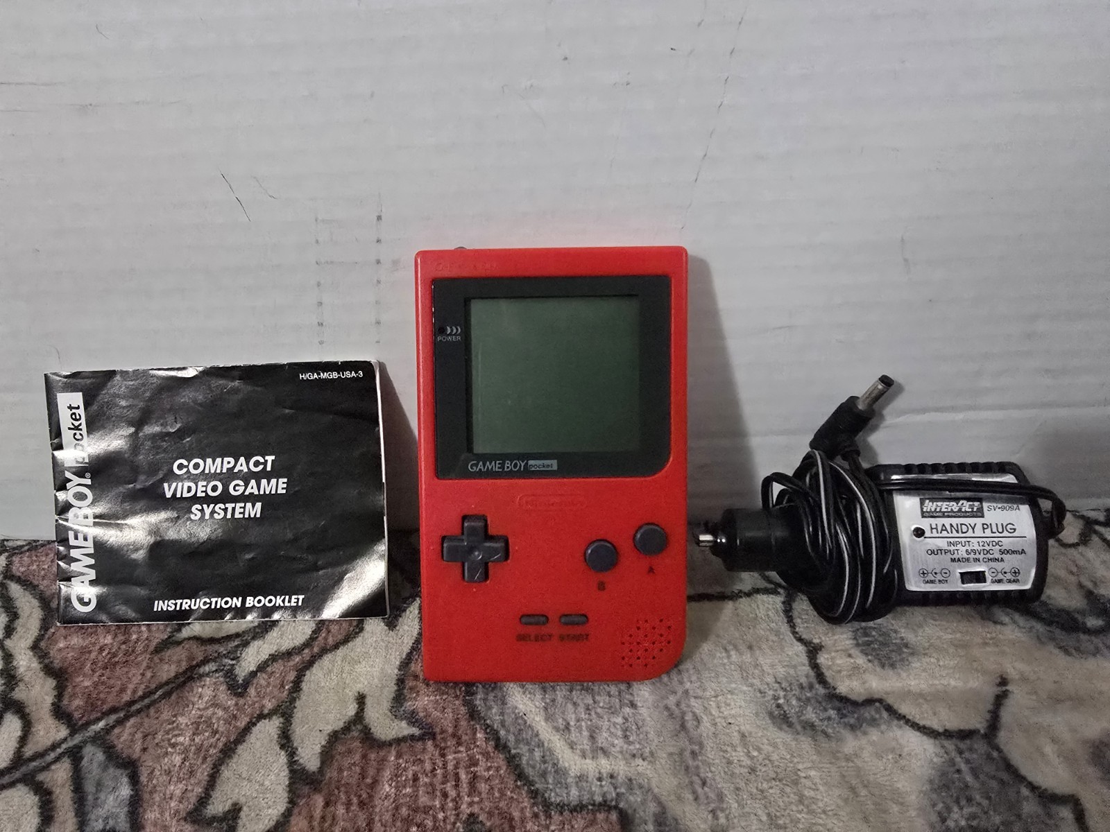 Nintendo Game Boy Pocket Red Console Handheld System Tested OEM MGB-001