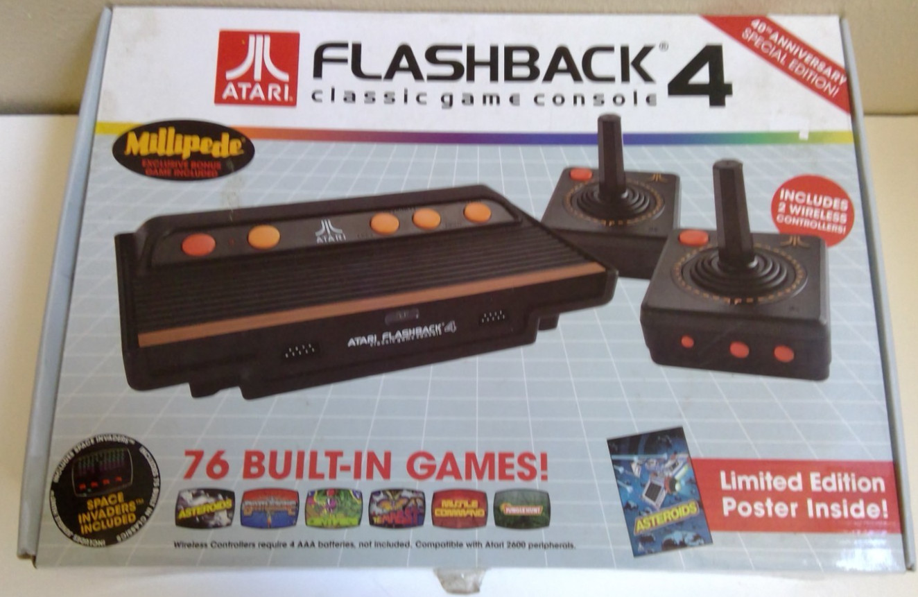 Atari Flashback 4 Classic Game Console 40th Anniversary New 75 Games w/ Box
