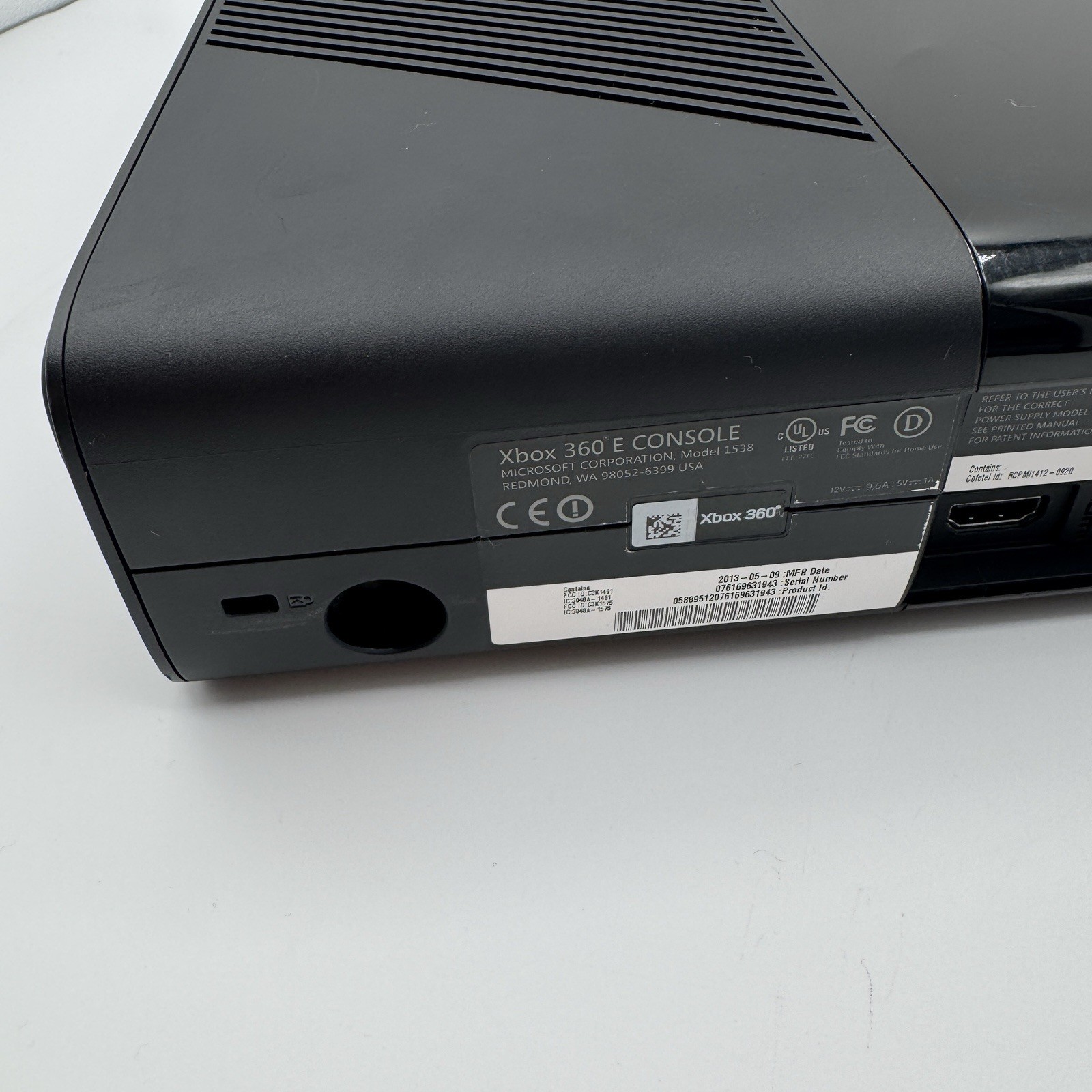 Microsoft Xbox 360 E Console ONLY Model 1538 4GB Black System Tested & Working