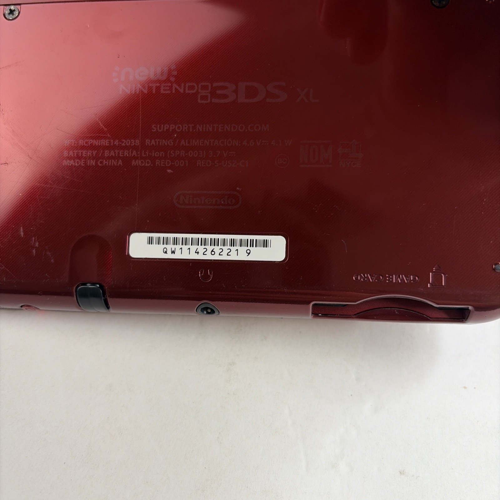 New Nintendo 3DS XL Red Console US Model – Tested! Top IPS W Charger Stylus