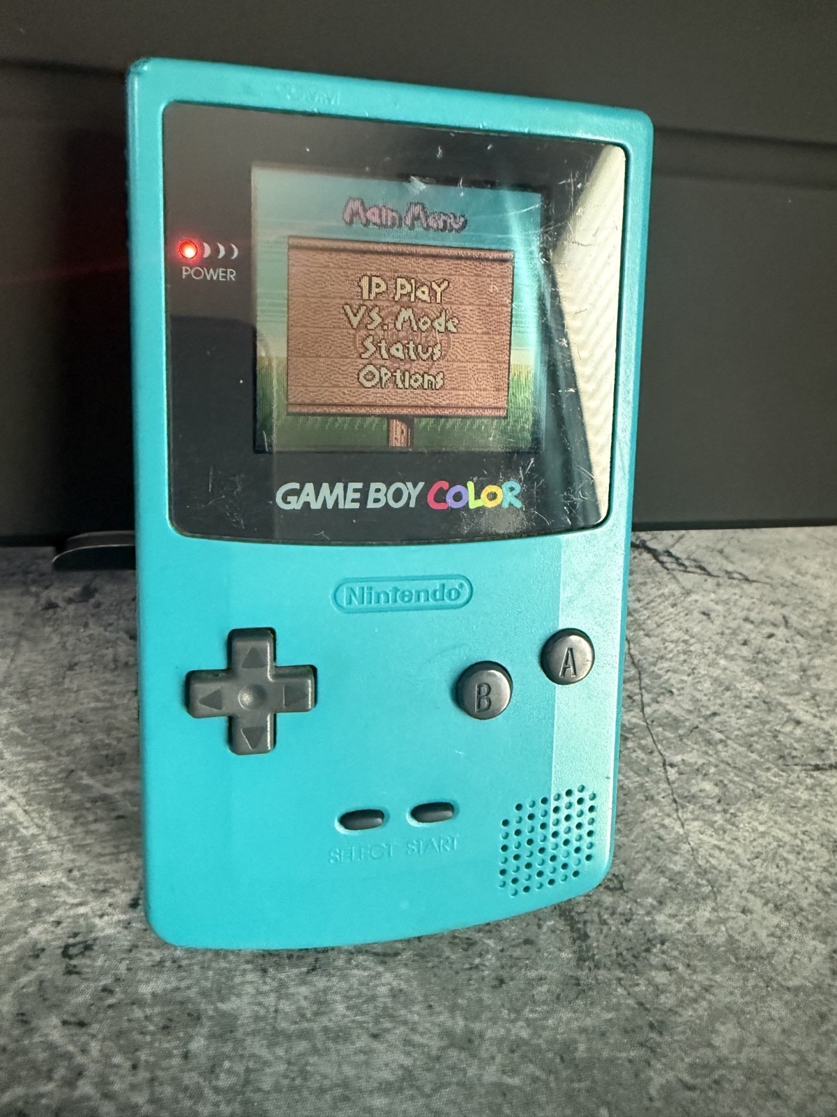 Nintendo GameBoy Color Handheld – Teal CGB-001 Tested Working Comes W/Mario Golf