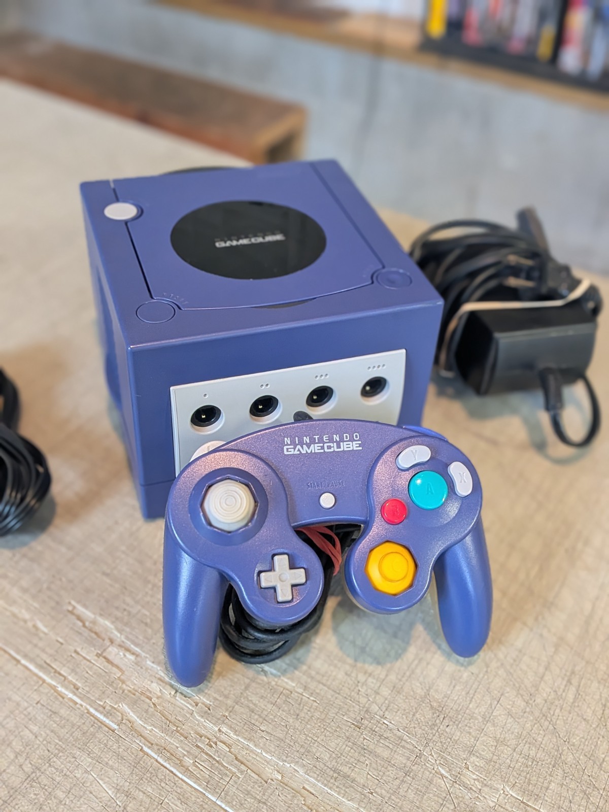 Nintendo GameCube Indigo Console Controller & Cords Bundle 1 YEAR WARRANTY!
