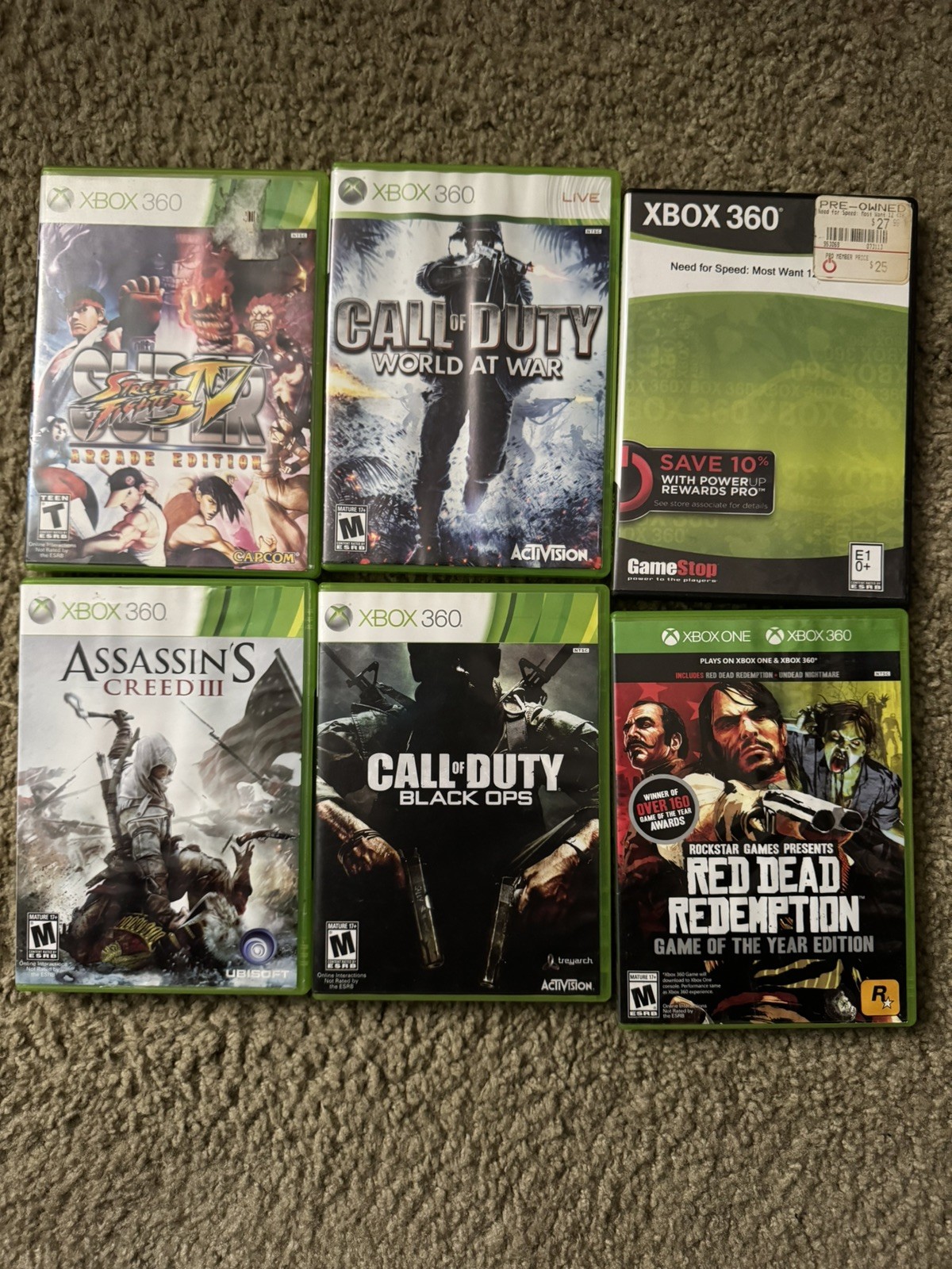 Microsoft Xbox 360 E – Model 1538 – W/ 6 GAMES COD, RDR, and more