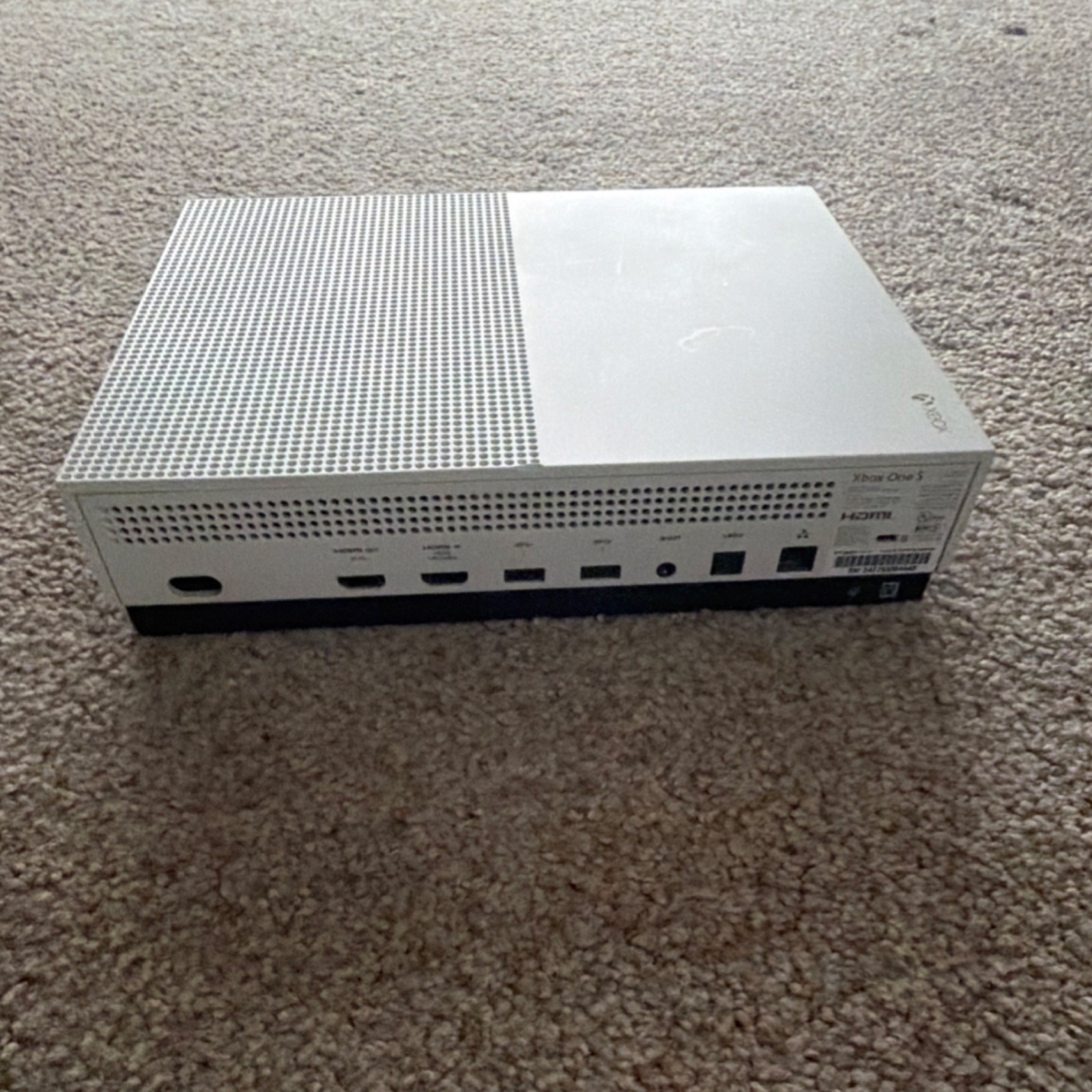 Microsoft Xbox One S White Console Blu-Ray Wi-Fi HDMI USB-A Ethernet