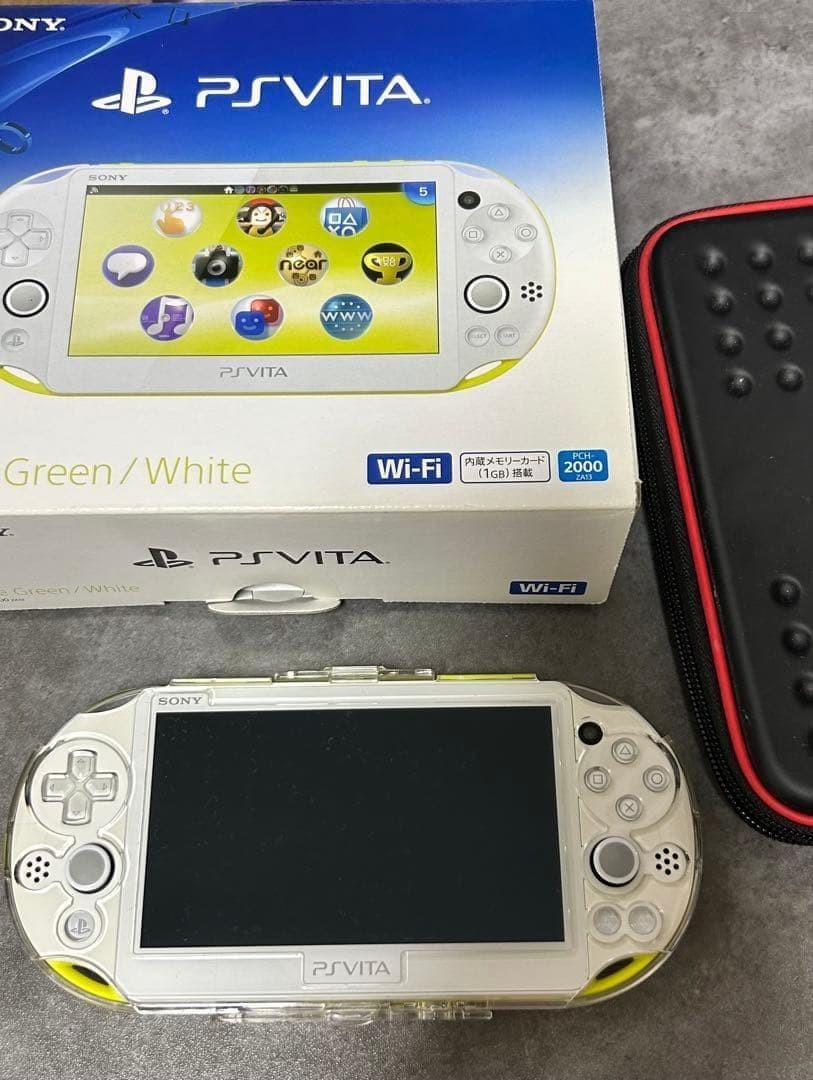 Excellent PS Vita PCH-2000 Lime Green White Tested Boxed