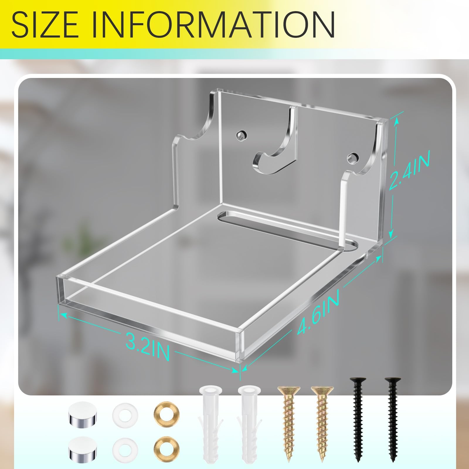Wall-Mounted Holder for Nex Playground Console and Remote, Durable Acrylic Sh…