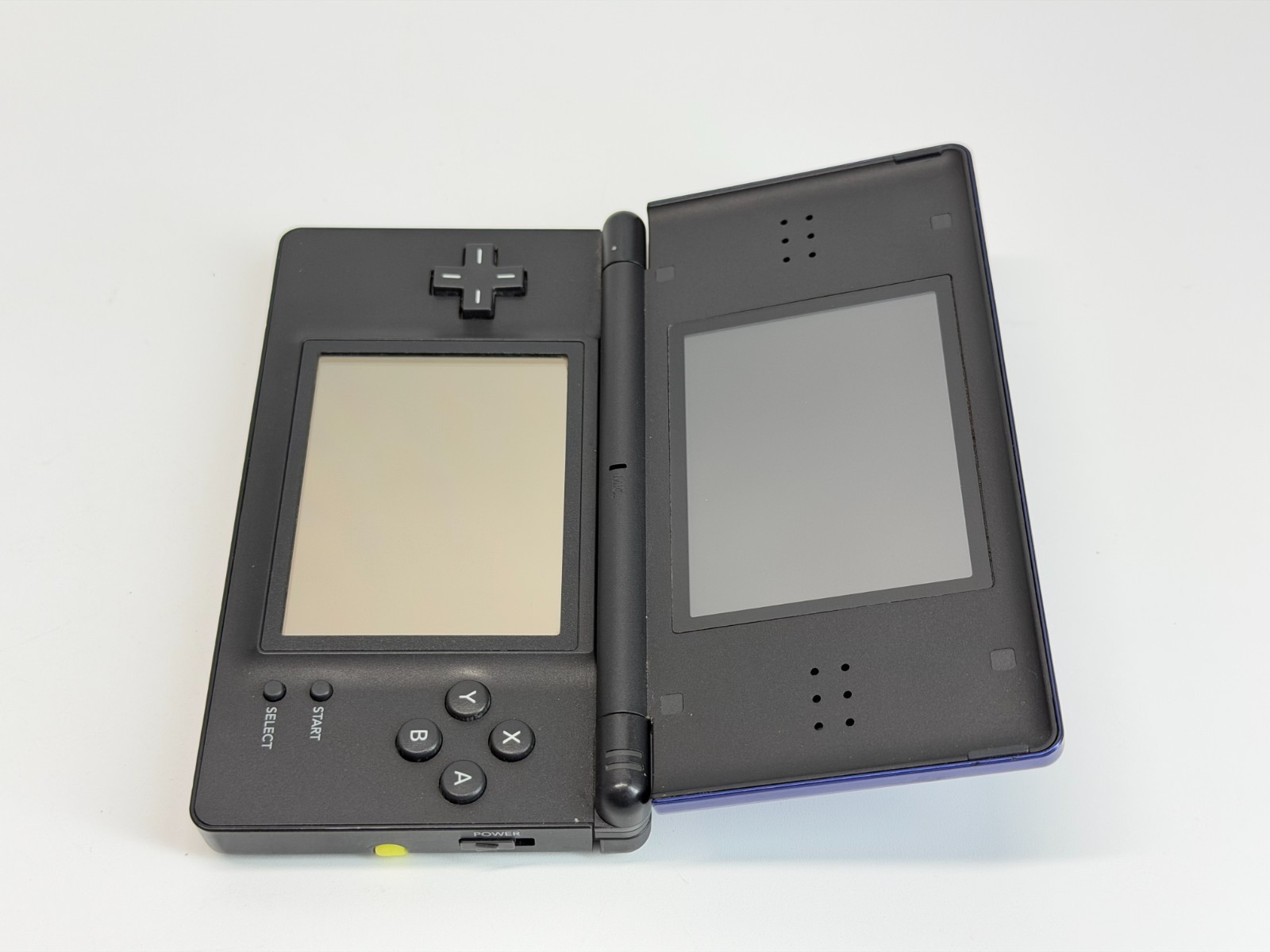 Nintendo DS Lite Blue/Black Handheld System Bundle *Cracked Hinge*