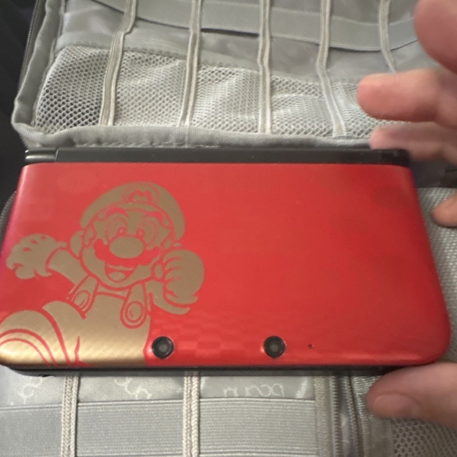 Nintendo 3DS XL Mario gold edition Edition Red Handheld Console READ DESC