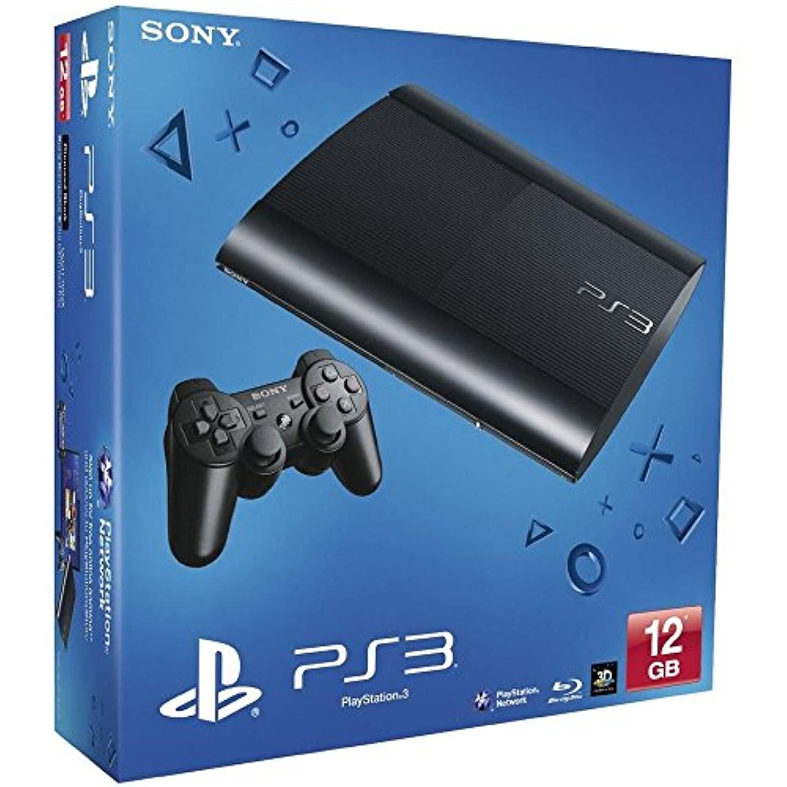 Sony Entertainment PlayStation Console PS3 12GB Super Slim Video Game Systems