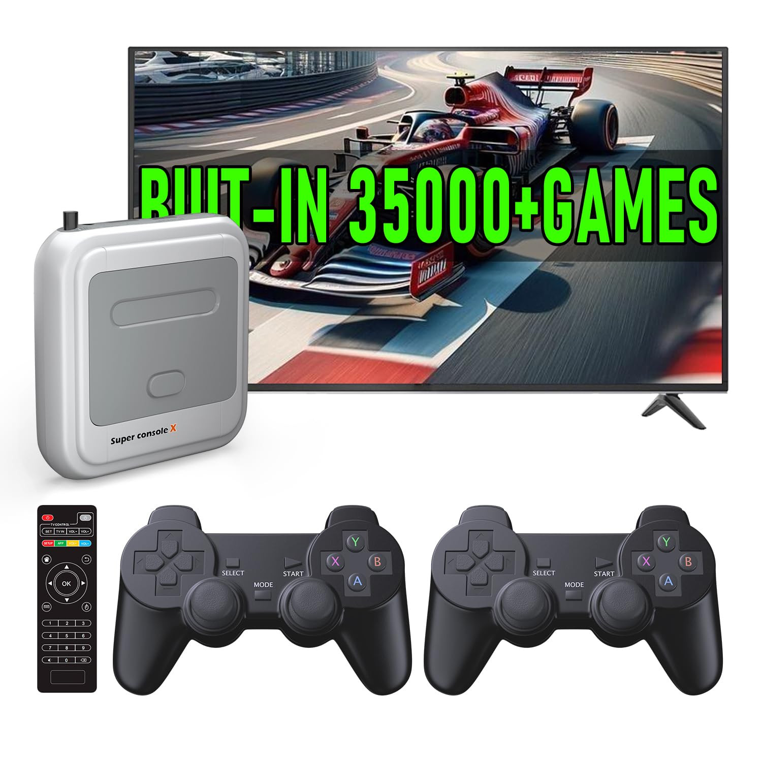 Super Console X Retro Game Console Built in 35,000+ Games,Video Game Console wit