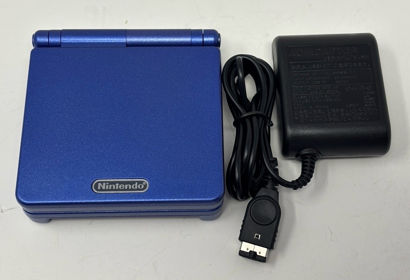 Nintendo Gameboy Advance SP Cobalt Blue AGS-001 – NEW SHELL + NEW BATTERY